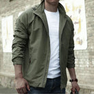 Windproof Jacket - Hooded - Zip-Up - Lightweight Jacket - Men's Casual Jackets-Cargo Jacket-Chaps of London-Green-M-Chaps of London