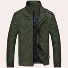 Windproof Jacket - Men's Casual Zip-Up Short Trench Jacket-Bomber Jacket-Chaps of London-Army Green-M-Chaps of London