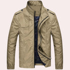 Windproof Jacket - Men's Casual Zip-Up Short Trench Jacket-Bomber Jacket-Chaps of London-Khaki-M-Chaps of London
