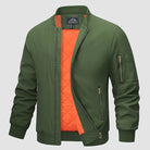 Windproof Jacket | Zip-Up | Lightweight | Bomber Jacket | Men's Jacket-Coats & Jackets-Chaps Herrenmode-Army Green-S-Chaps of London