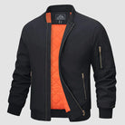 Windproof Jacket | Zip-Up | Lightweight | Bomber Jacket | Men's Jacket-Coats & Jackets-Chaps Herrenmode-Black-S-Chaps of London
