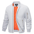 Windproof Jacket | Zip-Up | Lightweight | Bomber Jacket | Men's Jacket-Coats & Jackets-Chaps Herrenmode-White-S-Chaps of London