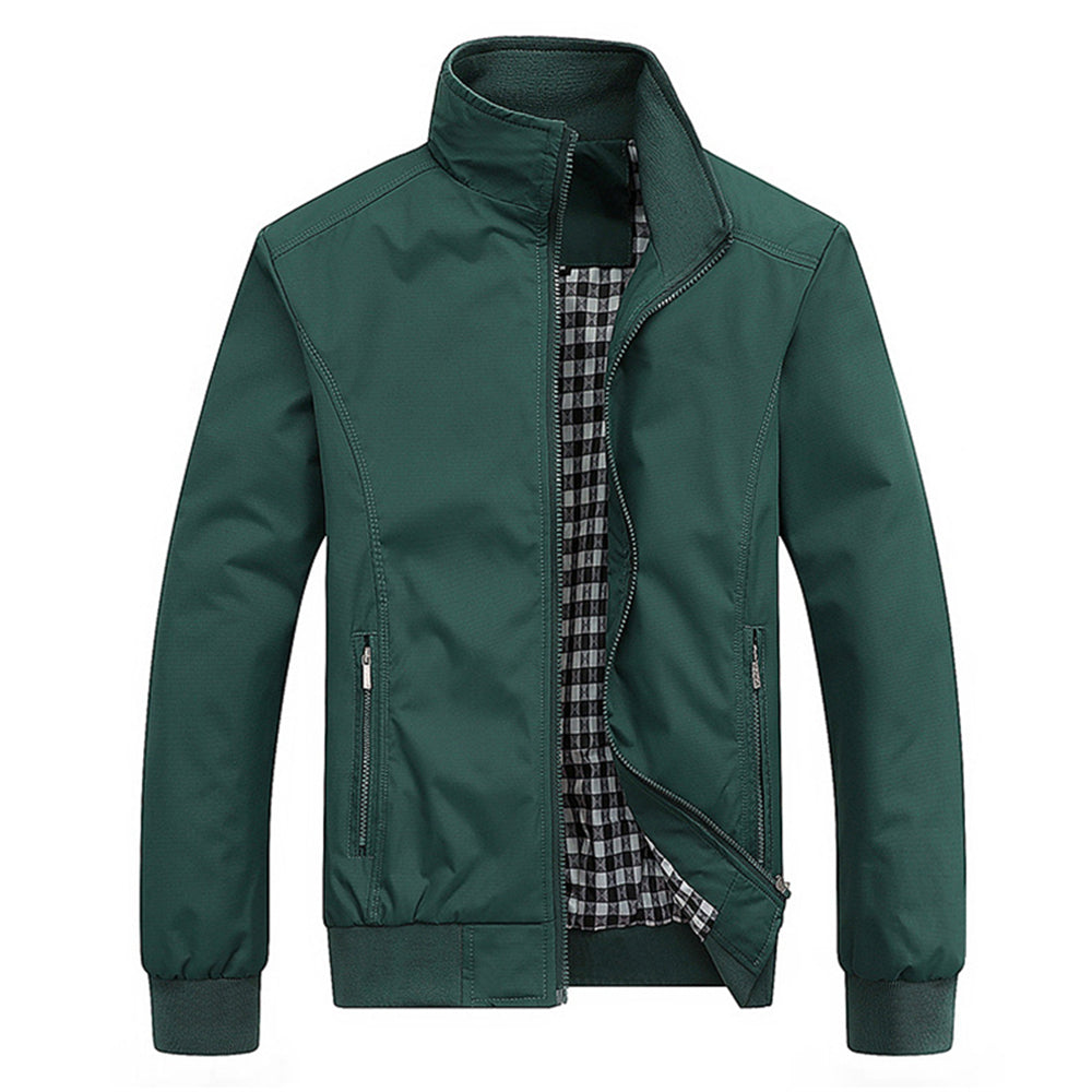Windproof Jacket | Zip-Up | Waterproof | Harrington Jacket | Men's Jackets-Zomerjas man-Chaps of London-Green-S-Chaps of London
