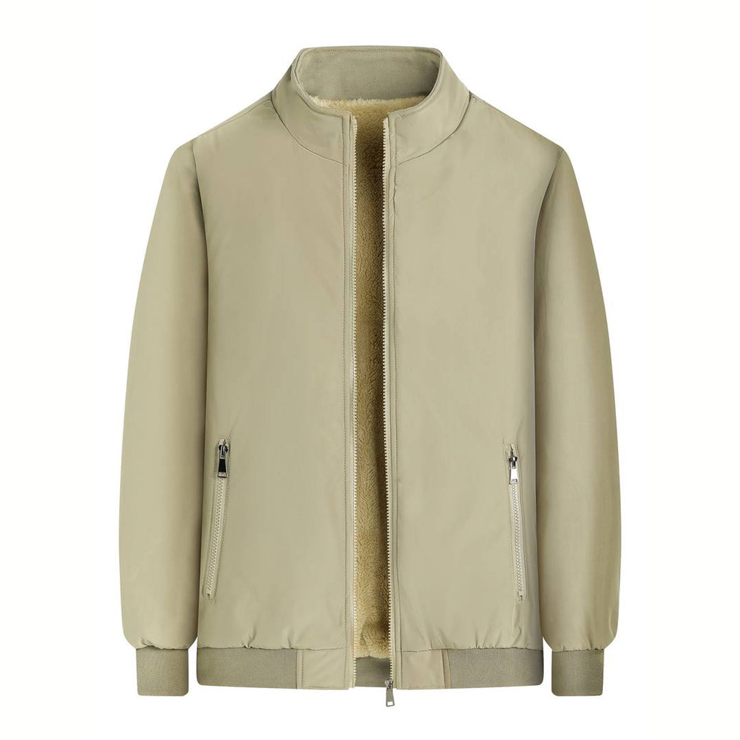 Winter Bomber Jacket - Fleece Lined - Zip-Up - Winter Jacket - Men's Bomber Jacket-Fashion Men Jacket Bomber Winter-Chaps of London-Chaps of London