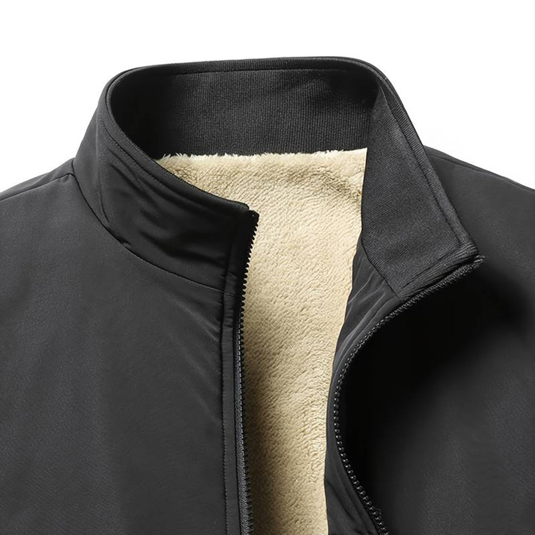 Winter Bomber Jacket - Fleece Lined - Zip-Up - Winter Jacket - Men's Bomber Jacket-Fashion Men Jacket Bomber Winter-Chaps of London-Chaps of London