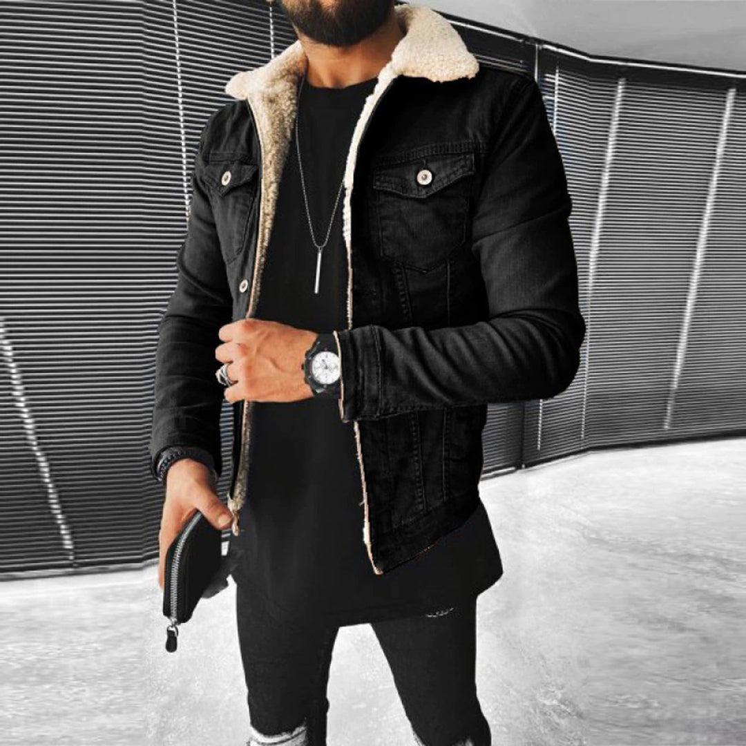 Winter Denim Jacket | Jean Jacket | Regular Fit | Fur Denim Jacket | Men's Jacket-Chaps of London-Chaps of London
