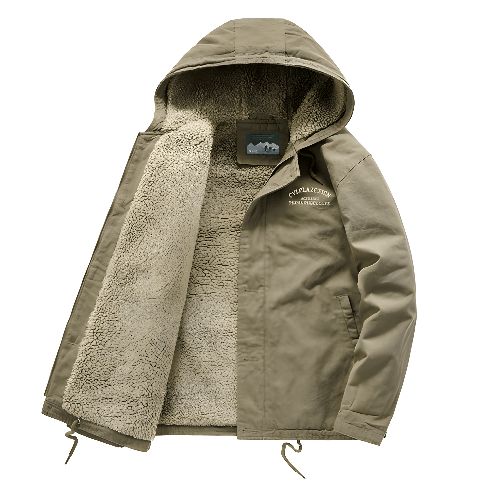 Winter Jacket | Hooded | Fleece Lined | Snow Jacket | Men's Winter Coat-Men’s Winter Jacket-Chaps of London-Khaki-S-Chaps of London