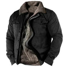Winter Jacket - Men's Casual Zip-Up Fleece Lined Winter Coat-Men's Winter Jacket-Chaps of London-Black-S-Chaps of London