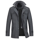 Winter Jacket - Men's Zip-Up Single Breasted Wool Jacket-Winterjacken-Chaps of London-Chaps of London