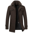 Winter Jacket - Men's Zip-Up Single Breasted Wool Jacket-Winterjacken-Chaps of London-Chaps of London