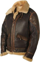 Winter Leather Jacket - Fur Lined - Zipped - Pilot Jacket - Men's Leather Jacket-Chaps of London-S-Chaps of London