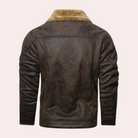 Winter Leather Jacket | Warm | Fleece Lined | Aviator Jacket | Men's Pilot Jacket -Chaps of London-Chaps of London