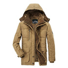 Winter Parka | Hooded | Fleece Lined | Snow Jacket | Male Winter Jackets-Winter Parka Jacket-Chaps of London-Khaki-M-Chaps of London
