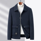 Wool Jacket - Men's Short Button-Up Jacket with Pockets-Chaps of London-Chaps of London