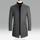 Wool Trench Coat - Formal - Classic - Single Breasted Coat - Men's Jackets-Coats & Jackets-Chaps of London-Gray-S-Chaps of London