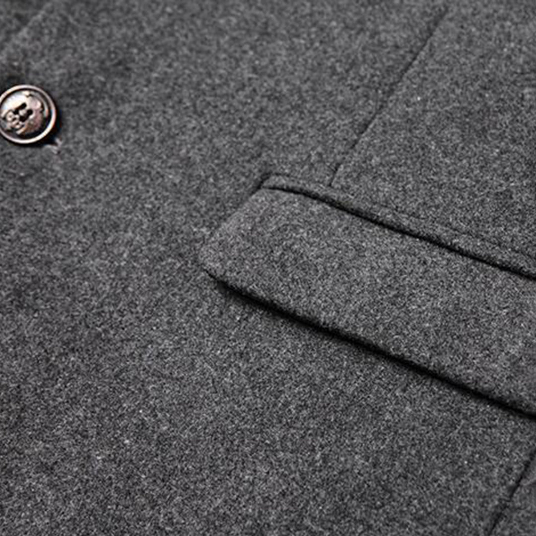 Wool Trench Coat - Single Breasted - Mid Length - Trench Coat - Men's Jackets -Fashion Men Others All-year-Chaps of London-Chaps of London