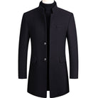 Wool Trench Coat - Single Breasted - Mid Length - Trench Coat - Men's Jackets -Fashion Men Others All-year-Chaps of London-Navy Blue-M-Chaps of London