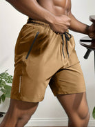 Workout Shorts | Quick Dry | Elastic Waist | Gym Shorts | Men's Shorts-Chaps of London-Khaki-S-Chaps of London