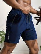 Workout Shorts | Quick Dry | Elastic Waist | Gym Shorts | Men's Shorts-Chaps of London-Navy Blue-S-Chaps of London