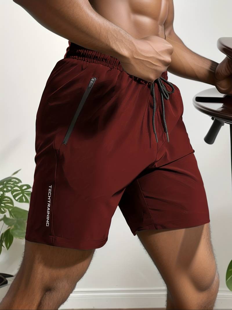 Workout Shorts | Quick Dry | Elastic Waist | Gym Shorts | Men's Shorts-Chaps of London-Wine Red-S-Chaps of London