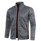 Zip Cardigan | Long Sleeve | Breathable | Zip-Up Jacket | Men's Clothing-Chaps of London-Dark Gray-S-Chaps of London