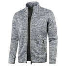 Zip Cardigan | Long Sleeve | Breathable | Zip-Up Jacket | Men's Clothing-Chaps of London-Light Gray-S-Chaps of London