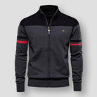 Zipper Cardigan | Vintage | Zip-Up | Knitted Cardigan | Men's Jacket-Chaps of London-Black-S-Chaps of London