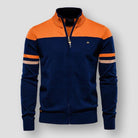Zipper Cardigan | Vintage | Zip-Up | Knitted Cardigan | Men's Jacket-Chaps of London-Orange-S-Chaps of London